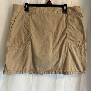 Dockers Khaki Chino Skirt Casual Size 16 Short Summer Above The Knee Golf Sporty